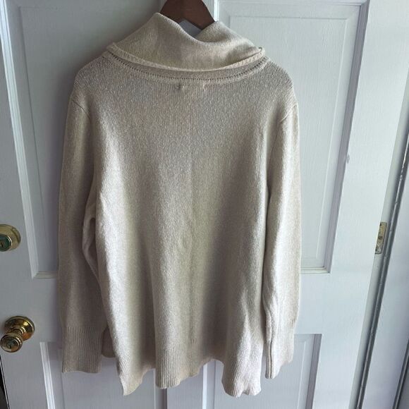 DKNY | cozy cream cowl neck sweater XL - Picture 8 of 10